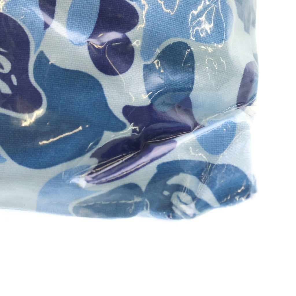 A BATHING APE(アベイシングエイプ) ABC CAMO SQUARE CUSHION カモフラ総柄 スクエアクッション ブルー