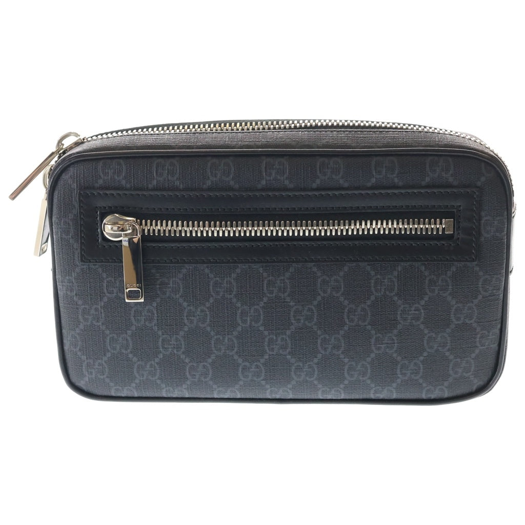GUCCI(グッチ) GGスプリーム ボディバッグ ウエストバッグ ブラック 792094 レディース