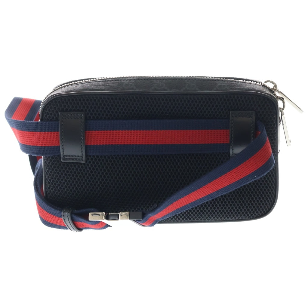 GUCCI(グッチ) GGスプリーム ボディバッグ ウエストバッグ ブラック 792094 レディース