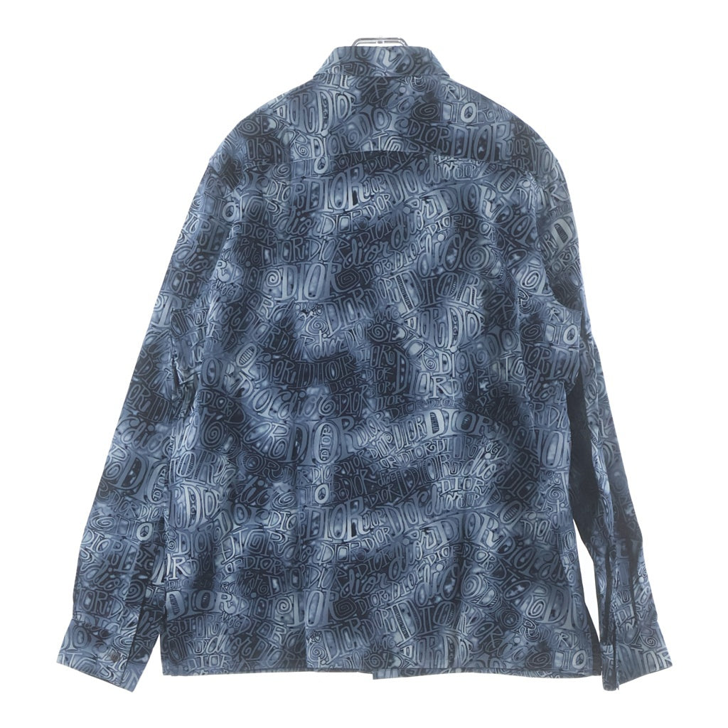 DIOR(ディオール) ×SHAWN STUSSY ショーンステューシー 長袖シャツ ブルー 033C511A4932