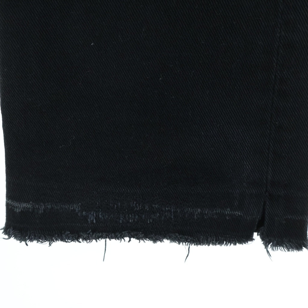 CHROME HEARTS(クロムハーツ) OLD JEAN SL FLEURKNEE フレアニーデニムパンツ レディース ブラック