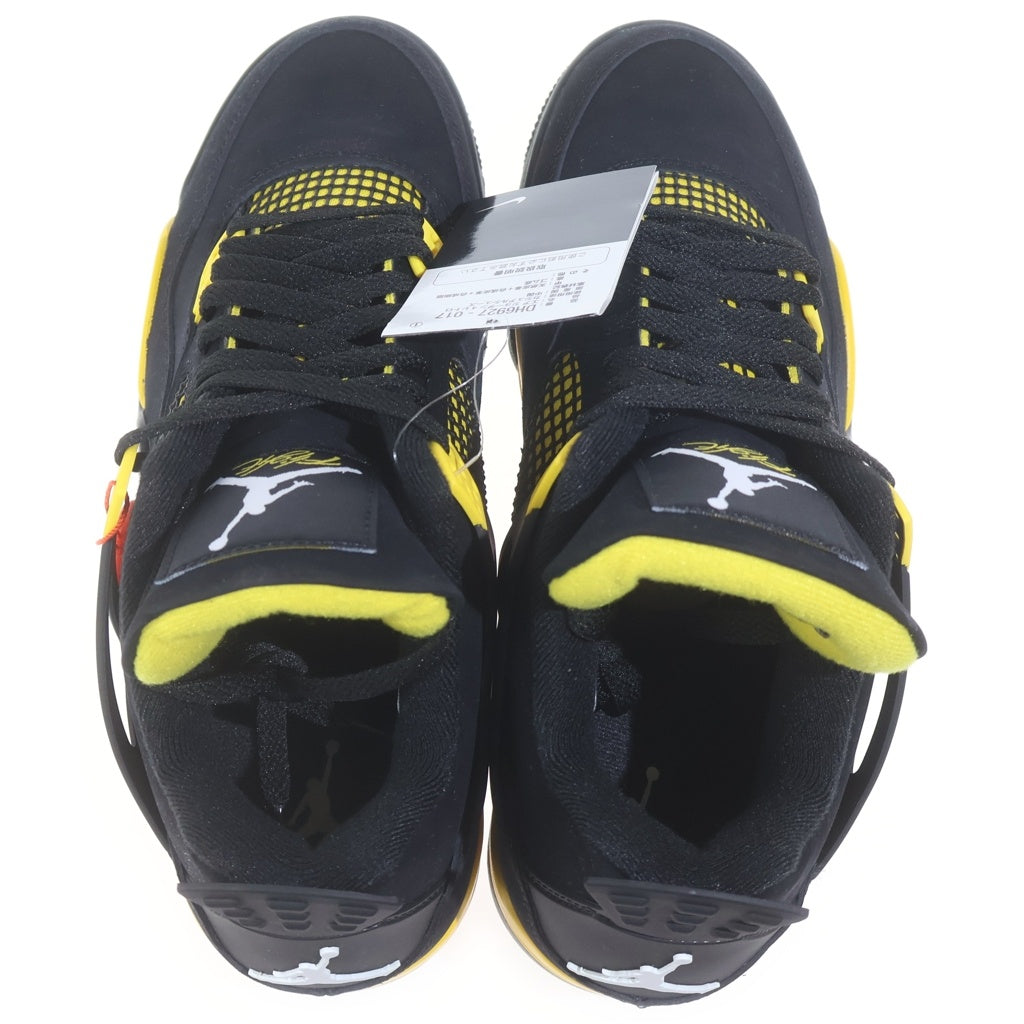 NIKE(ナイキ) AIR JORDAN 4 RETRO THUNDER 2023 エアジョーダン4 レトロ サンダー ハイカットスニーカー ブラック/イエロー US10.5/28.5cm DH6927-017