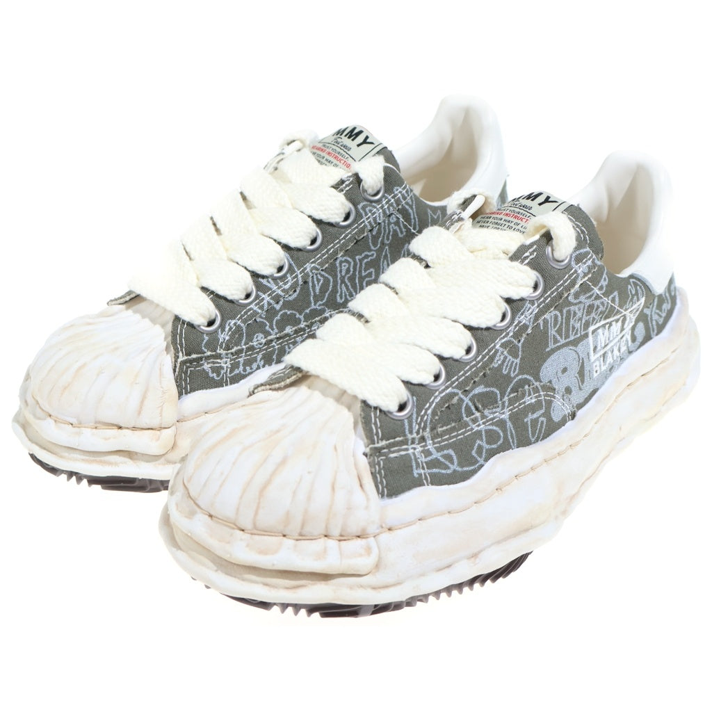 MAISON MIHARAYASUHIRO(メゾンミハラヤスヒロ) 26SS BLAKEY OG Sole Graffiti Printed Canvas Low ソール グラフィティ プリント キャンバスロー ローカットスニーカー グレー 38 A16FW730