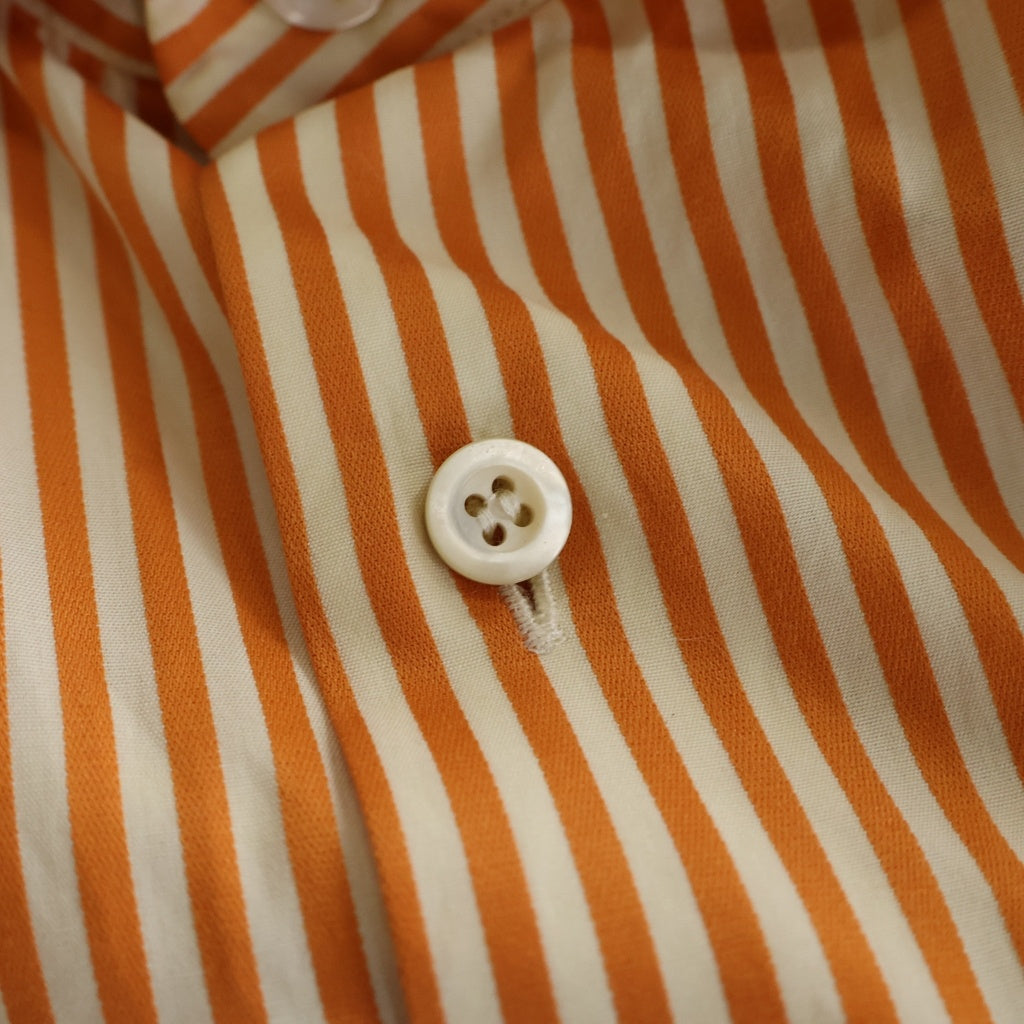 PRADA(プラダ) Cotton Striped Long-Sleeved Shirt コットンストライプ長袖シャツ オレンジ
