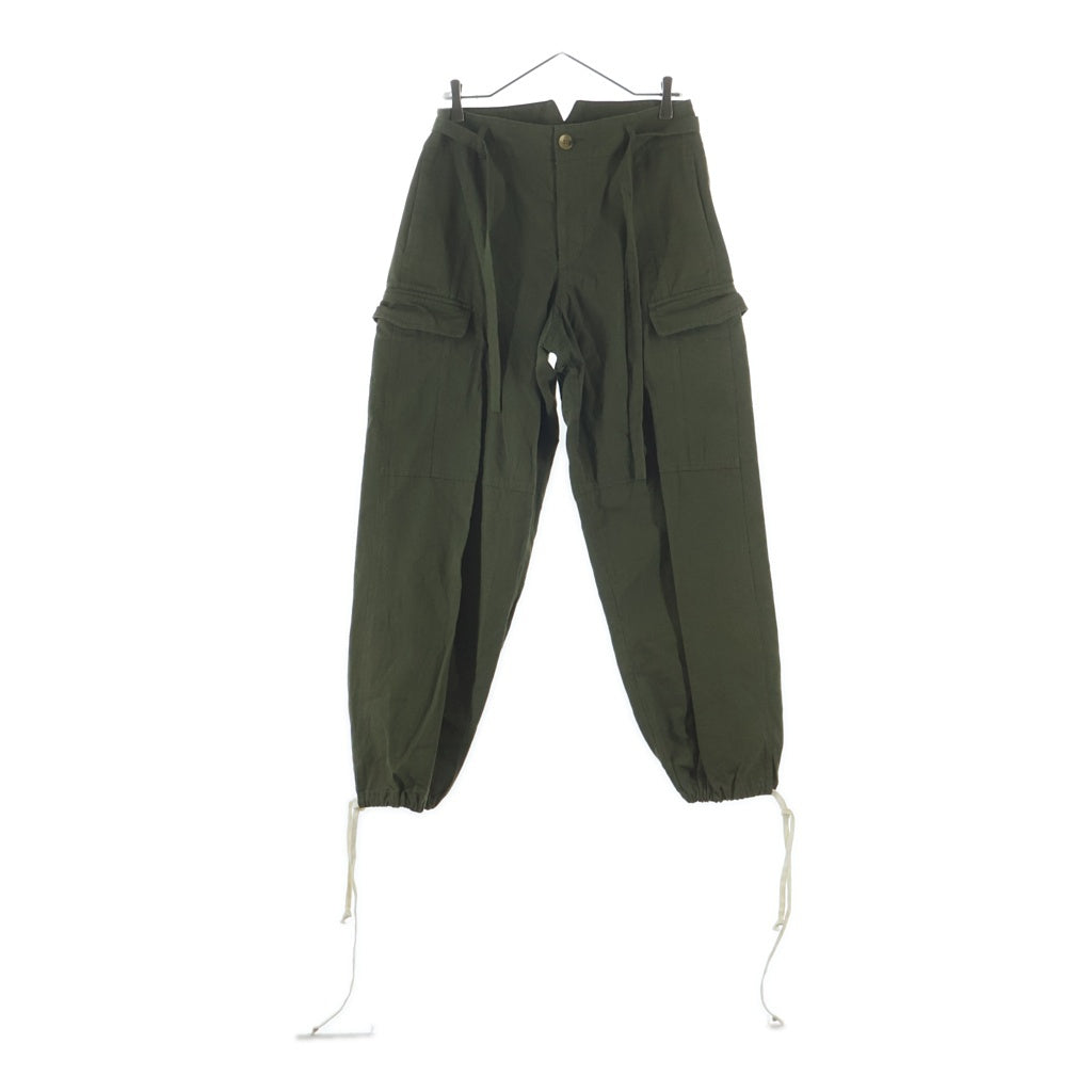 COMME des GARCONS(コムデギャルソン) ストライプ ドローコード カーゴパンツ カーキ GI-P028