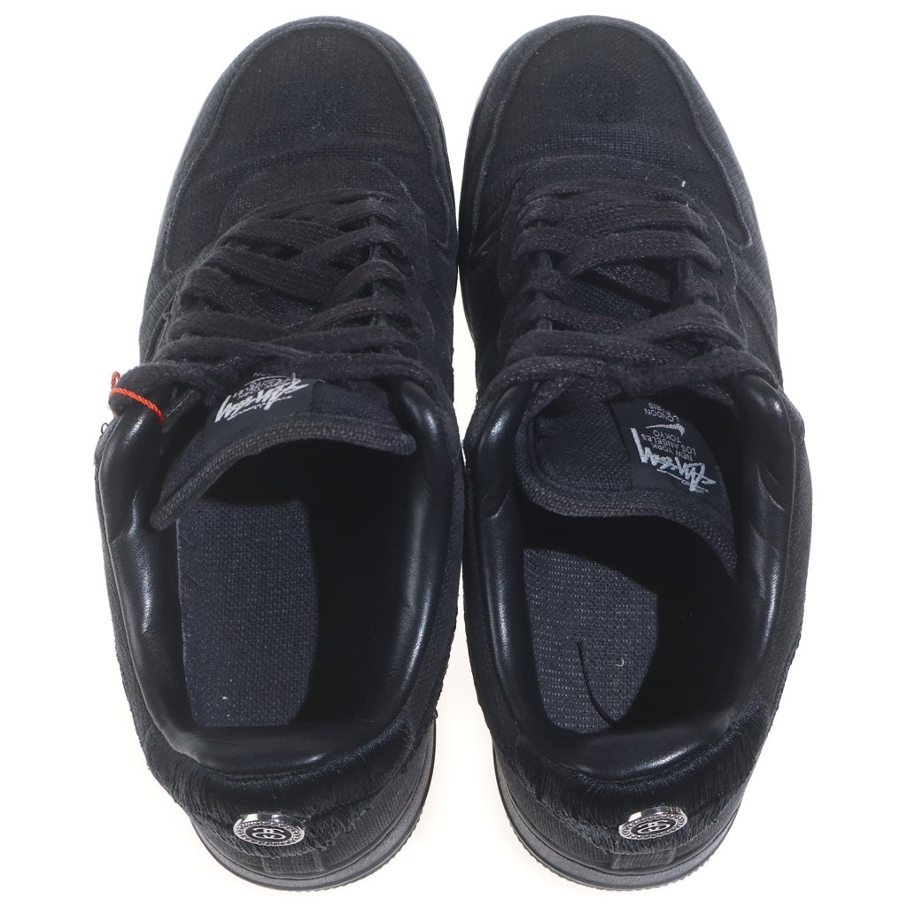 NIKE(ナイキ) ×STUSSY AIR FORCE 1 LOW ステューシー エアフォース1 ローカットスニーカー ブラック US9.5/27.5cm CZ9084-001