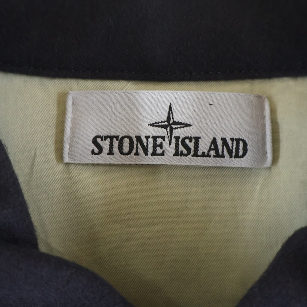STONE ISLAND(ストーンアイランド) MARINA BACK LOGO WOOL SHIRTS JACKET 8115444X3 バックロゴ ウール シャツ ジャケット ネイビー