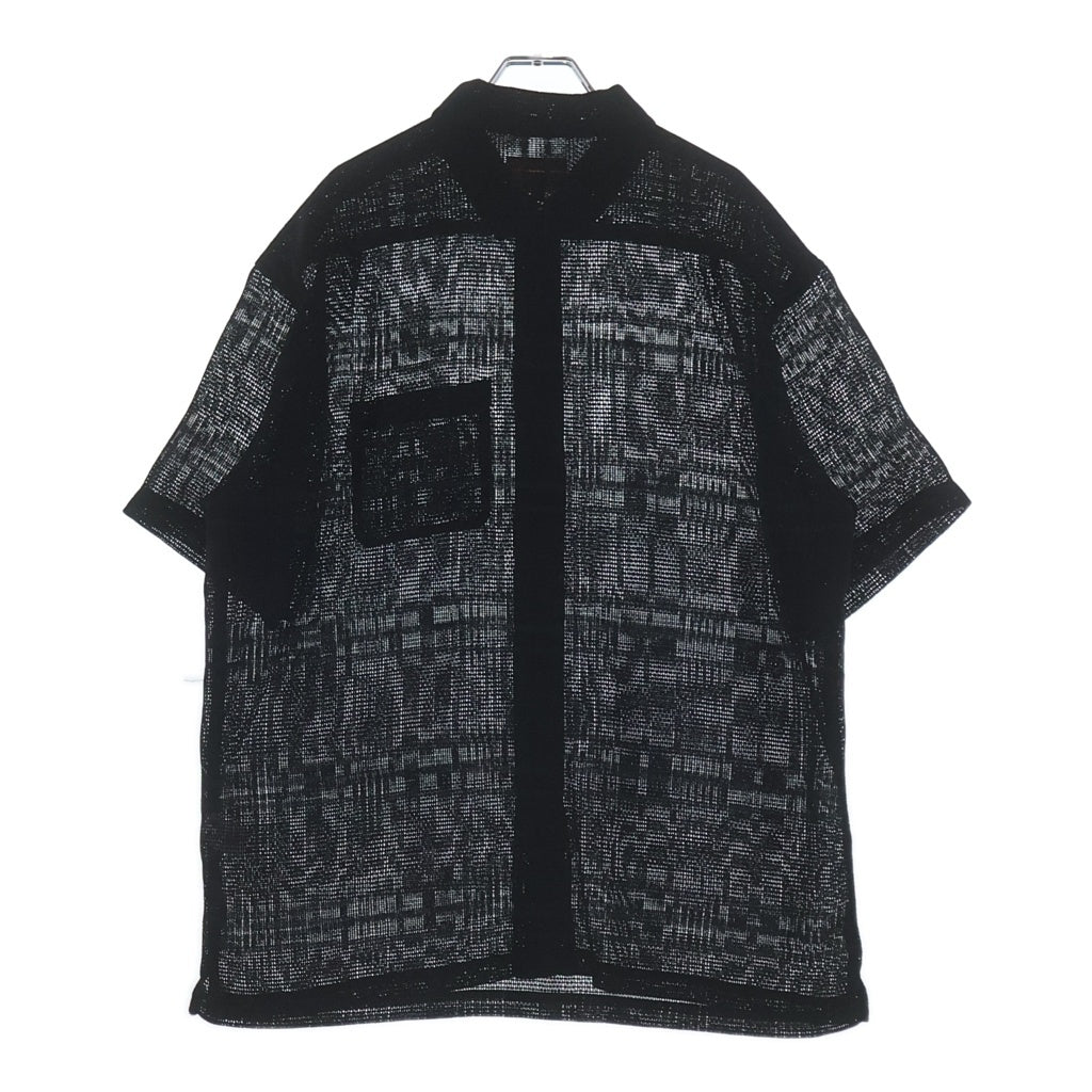 SUPREME(シュプリーム) 23SS Mesh Stripe S/S Shirt メッシュストライプ 半袖シャツ ブラック