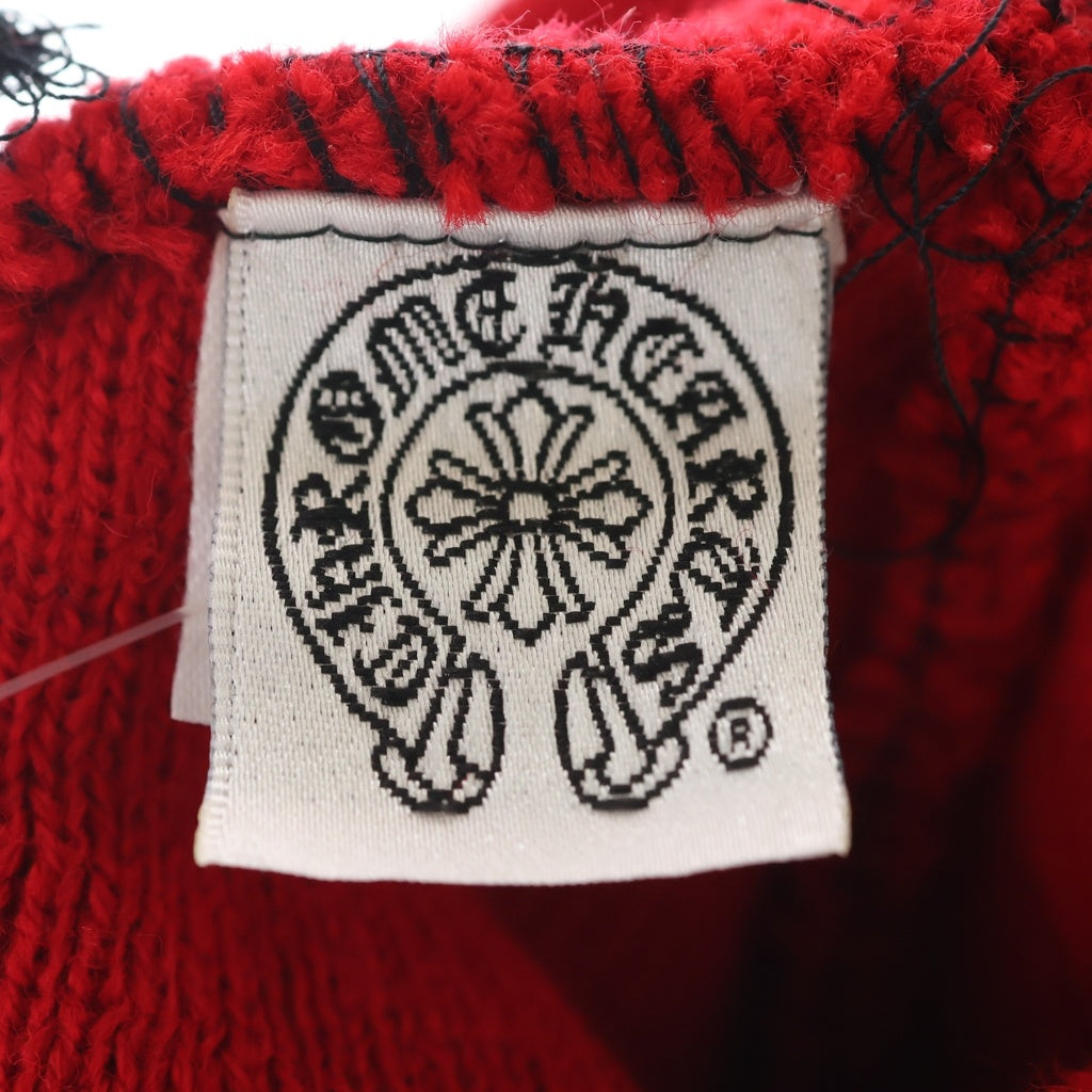 CHROME HEARTS(クロムハーツ) OLD WATCH CAP オールド ワッチキャップ CHロゴ刺繍 ニットビーニー ニットキャップ 帽子レッド