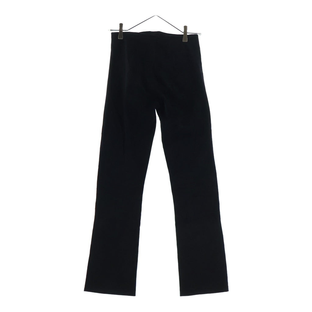 CHROME HEARTS(クロムハーツ) OLD FLEURKNEE NUBUCK IEATHER PANTS オールド フレアニー ヌバック レザーパンツ レディース ブラック