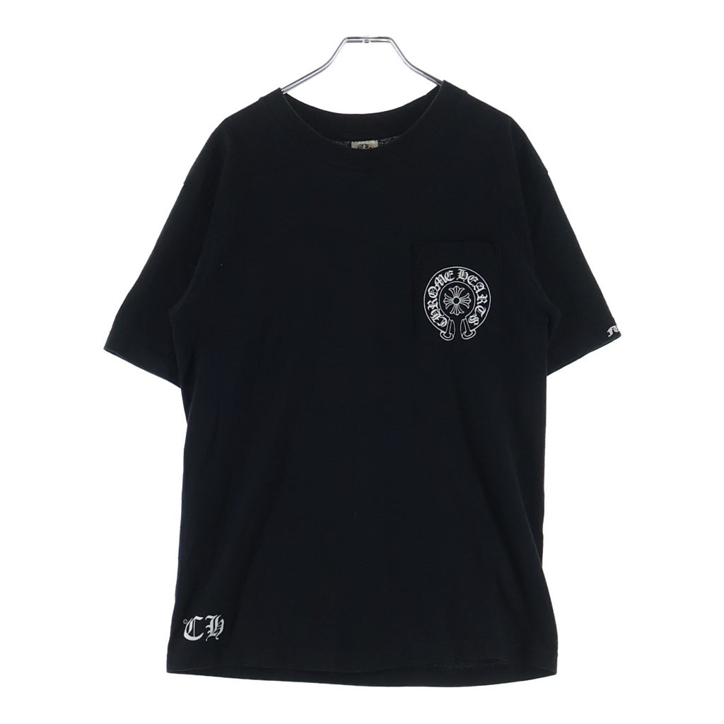CHROME HEARTS(クロムハーツ) 台北限定 OLD Horseshoe Short Sleeved T Shirt オールド ホースシュープリント半袖Tシャツ カットソー ブラック
