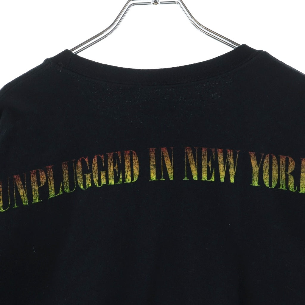 NO BRAND(ノーブランド) NIRVANA ニルヴァーナ フロントプリント クルーネックスウェット トレーナー ブラック