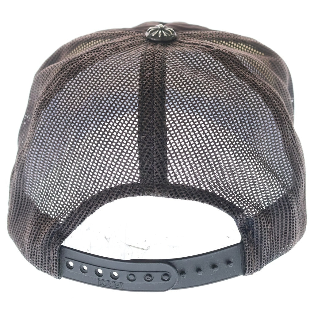 CHROME HEARTS(クロムハーツ) FUCK PATCH LEATHER SPELL CAP ファックスペルレザーパッチ メッシュキャップ 帽子 ブラック