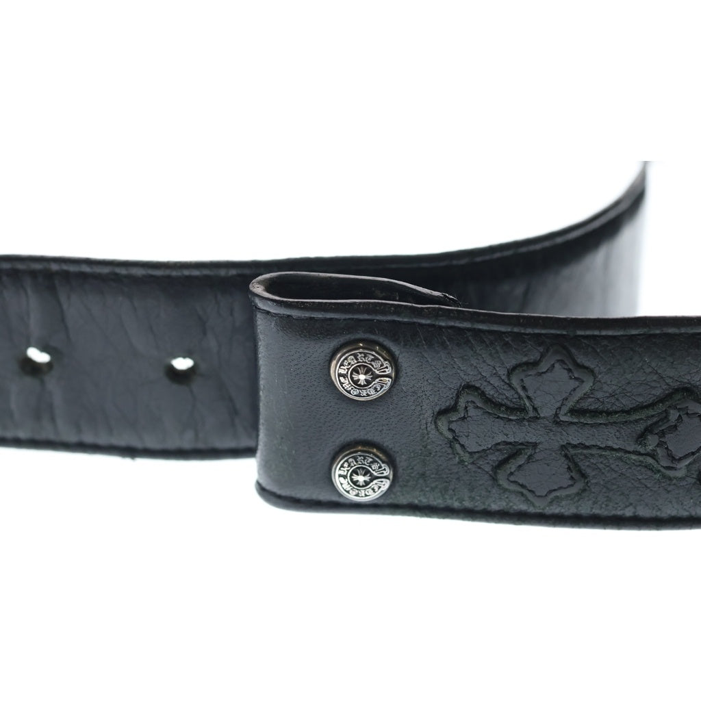 CHROME HEARTS(クロムハーツ) 1.5 STRAP CEMETERY 1.5inchセメタリークロスパッチ セメタリークロスパッチレザーベルト ブラック