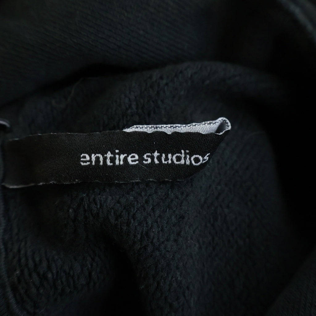 entire studios(エンタイア スタジオ) Pullover Hoodie プルオーバーパーカー フーディー フェード加工 ブラック ES2125 P0083