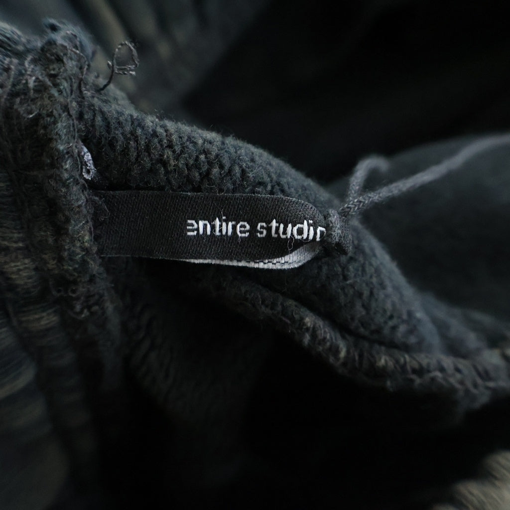 entire studios(エンタイア スタジオ) FULL SWEATPANT フルスウェットパンツ ウォッシュド ブラック ES2489 PO0209