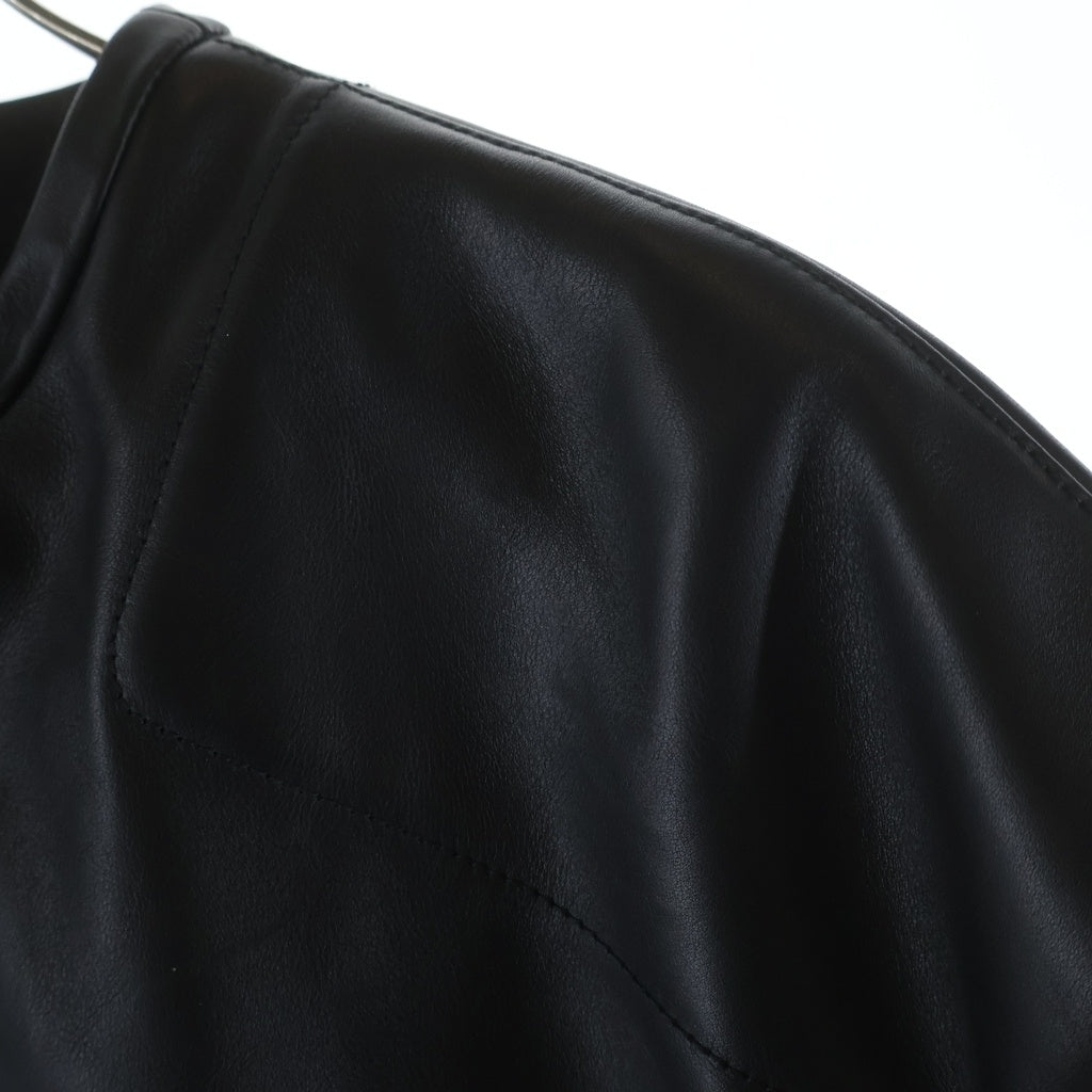 JIL SANDER(ジルサンダー) 23AW PADED LEATHER JACKET パデッド レザージャケット ブラック/ホワイト J21BN0137 JTN291