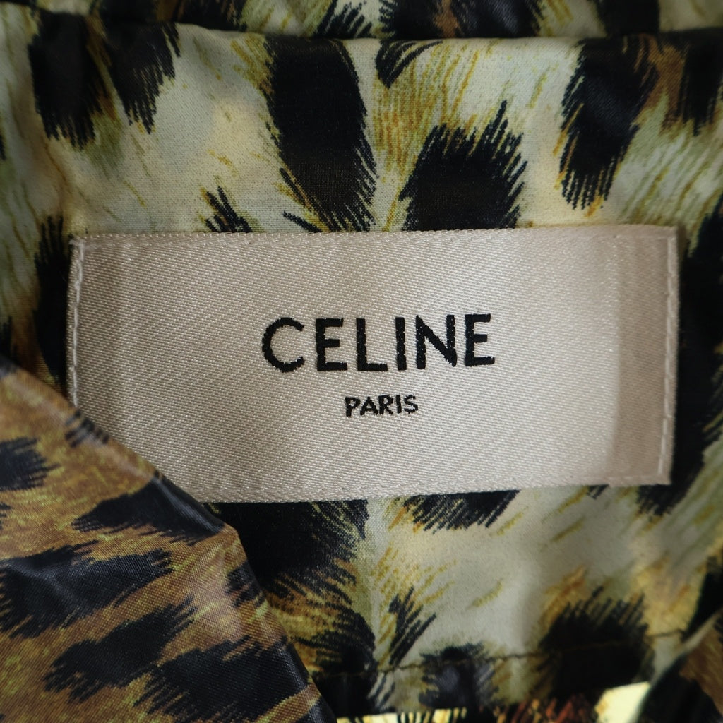 CELINE(セリーヌ) レオパード柄 ナイロン コーチジャケット ブラウン 2W181853I