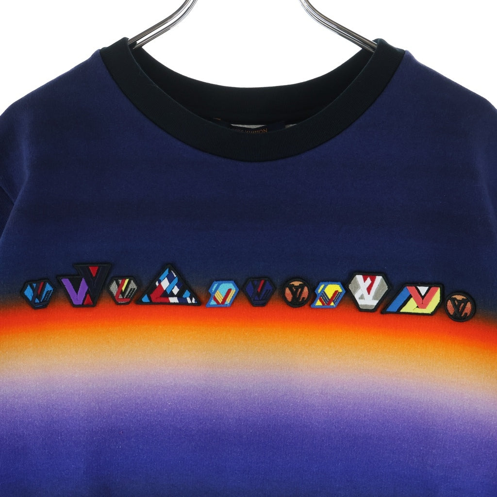 LOUIS VUITTON(ルイヴィトン) 19AW ロゴデザイン クルーネックスウェットカットソー 半袖Tシャツ レディース RW191B NXX FGTS42