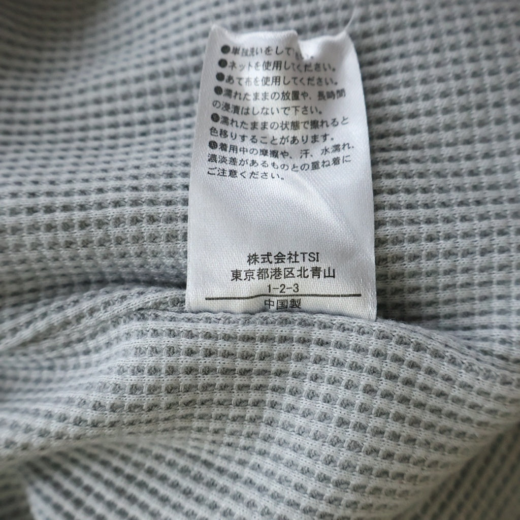 Danke Schon(ダンケシェーン) SULFUR SWEAT THERMAL ZIP HOODIE 裏地サーマル デストロイ加工 ジップアップフーディー パーカー ブラック 250930
