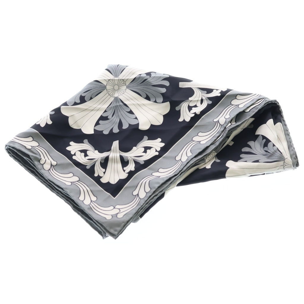 CHROME HEARTS(クロムハーツ) SILK SCARF CH PLUS クロムハーツ シルク スカーフ CHプラス ブラック/ホワイト/グレー レディース
