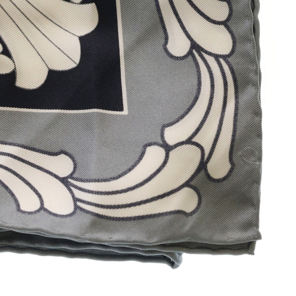 CHROME HEARTS(クロムハーツ) SILK SCARF CH PLUS クロムハーツ シルク スカーフ CHプラス ブラック/ホワイト/グレー レディース