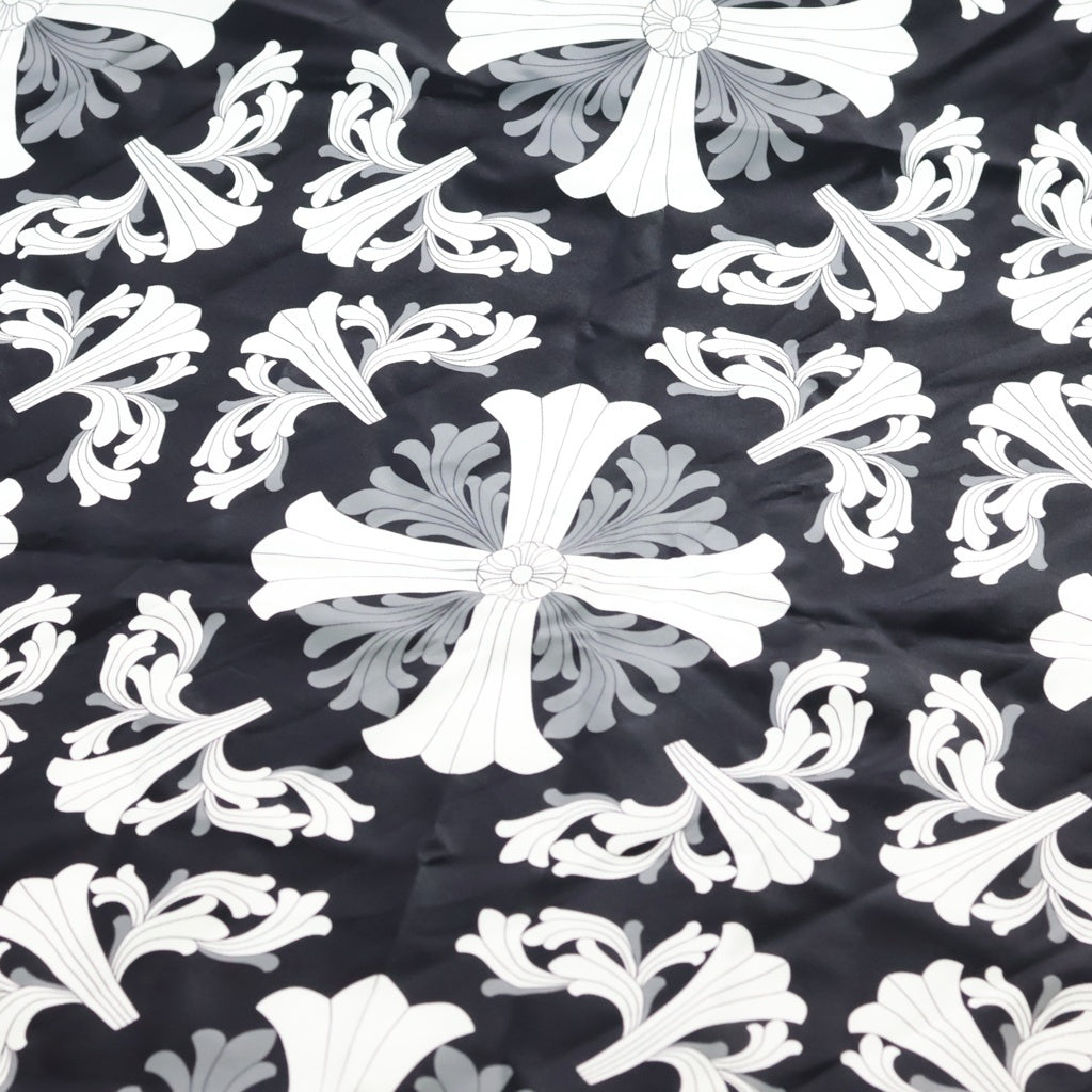 CHROME HEARTS(クロムハーツ) SILK SCARF CH PLUS クロムハーツ シルク スカーフ CHプラス ブラック/ホワイト/グレー レディース