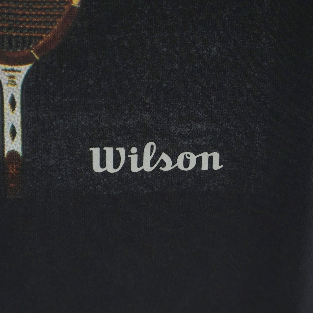 KITH(キス) ×WILSON ウィルソン フォトデザイン クルーネック カットソー 半袖Tシャツ ブラック KHM030091-001