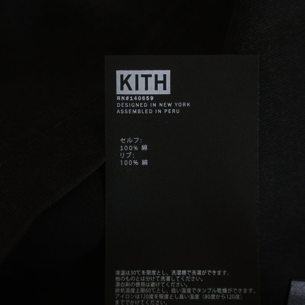 KITH(キス) ×WILSON ウィルソン フォトデザイン クルーネック カットソー 半袖Tシャツ ブラック KHM030091-001