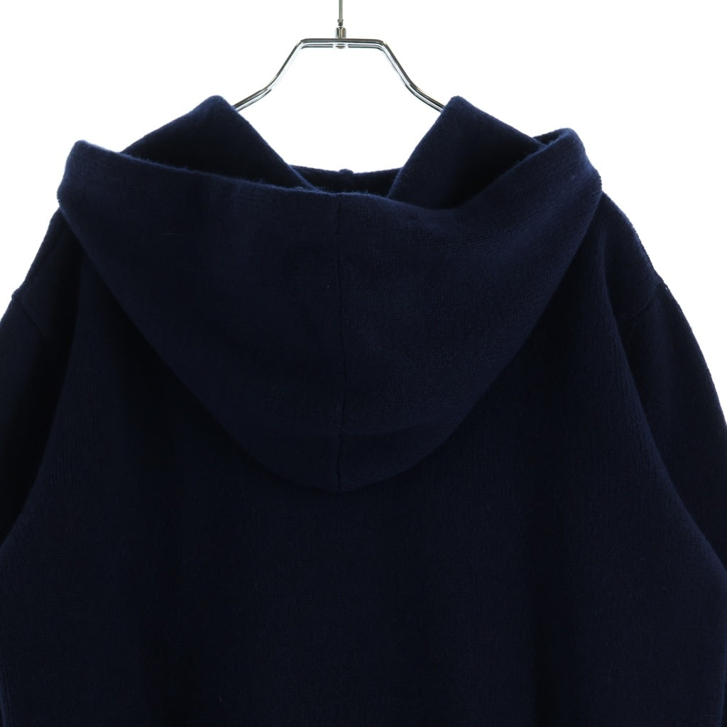 CELINE(セリーヌ) トリンオフロゴ カシミヤ フーデッド スウェット パーカー ネイビー 2AC87048T