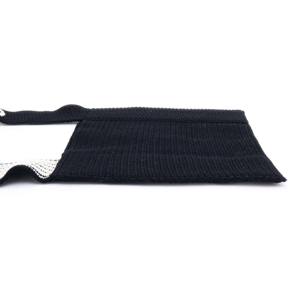 CELINE(セリーヌ) CROCHETED COTTON ロゴデザイン コットン トートバッグ クロッシェ ブラック 2ADCS817X.38EC