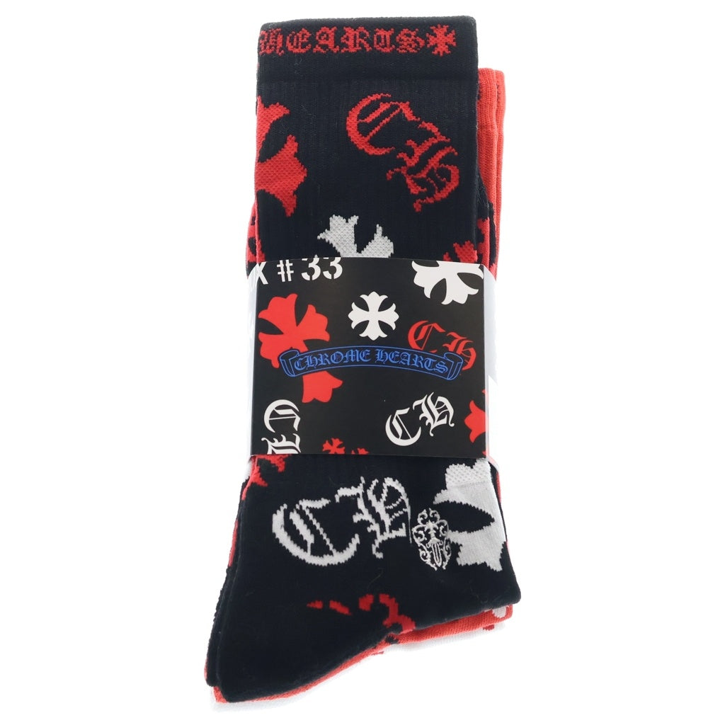 CHROME HEARTS(クロムハーツ) STENCIL SOCKS 3PK ステンシル ソックス 靴下 マルチ