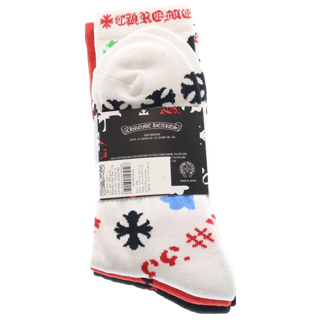 CHROME HEARTS(クロムハーツ) STENCIL SOCKS 3PK ステンシル ソックス 靴下 マルチ