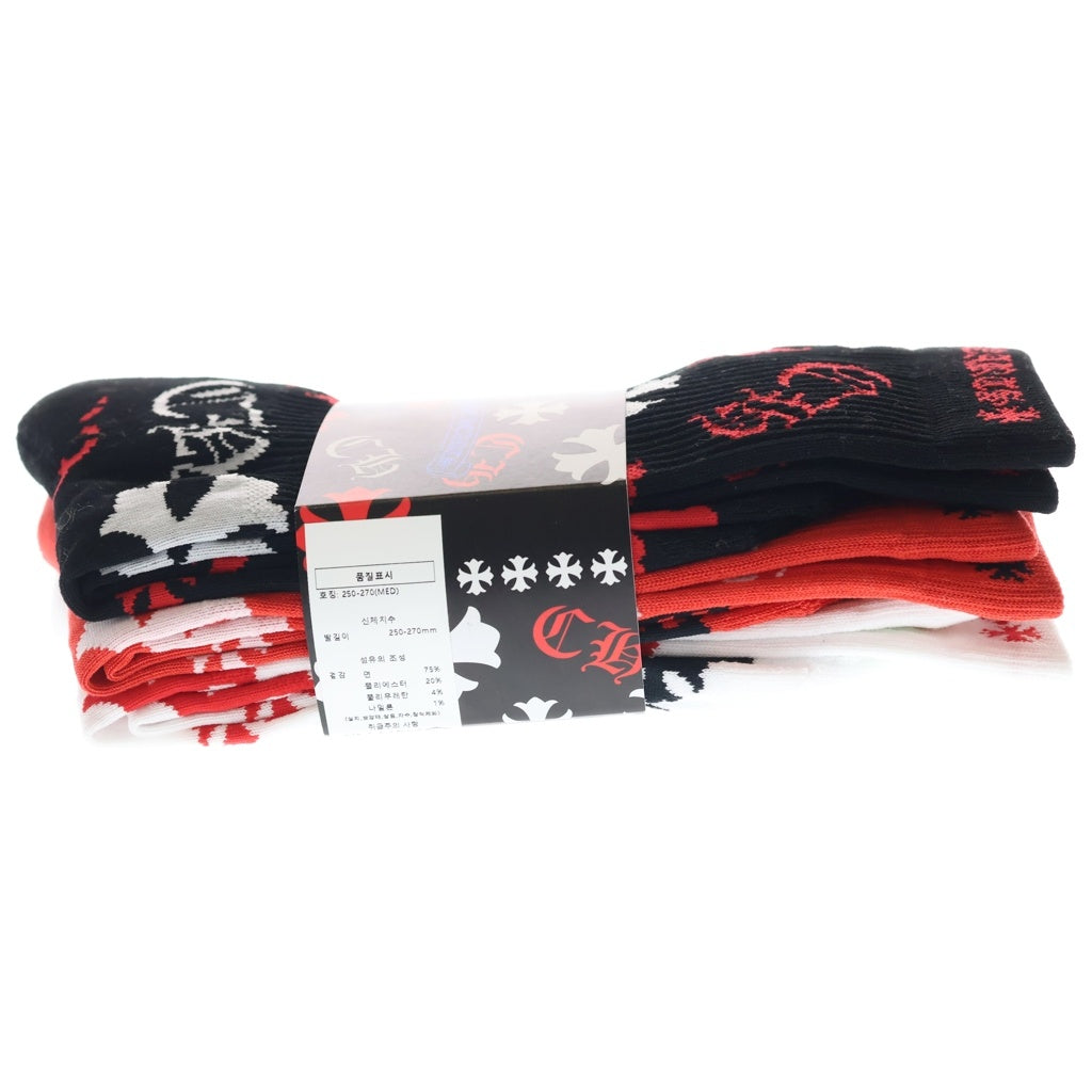 CHROME HEARTS(クロムハーツ) STENCIL SOCKS 3PK ステンシル ソックス 靴下 マルチ