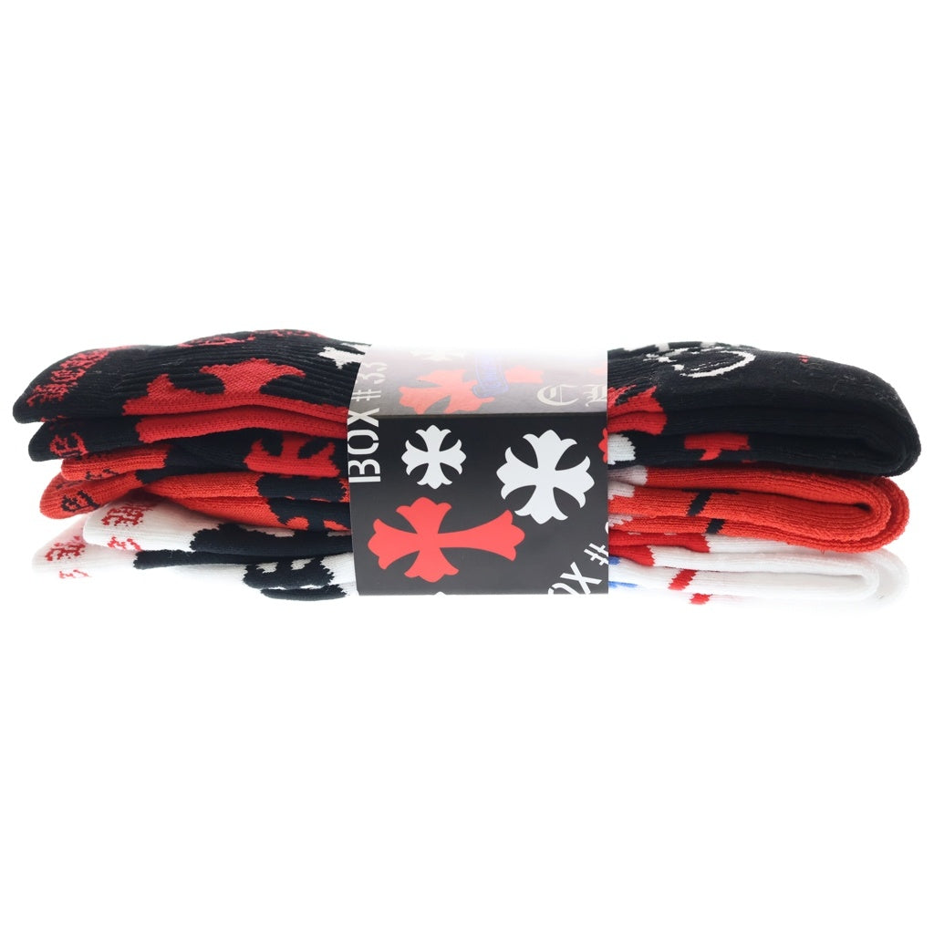 CHROME HEARTS(クロムハーツ) STENCIL SOCKS 3PK ステンシル ソックス 靴下 マルチ