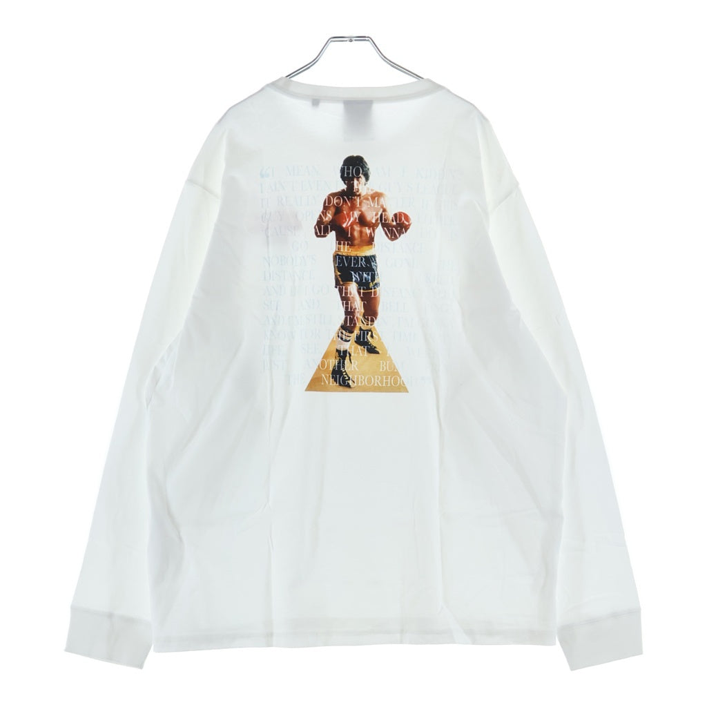 KITH(キス) ×ROCKY ロッキー ラバープリントデザイン クルーネック カットソー 長袖Tシャツ ホワイト KH030158