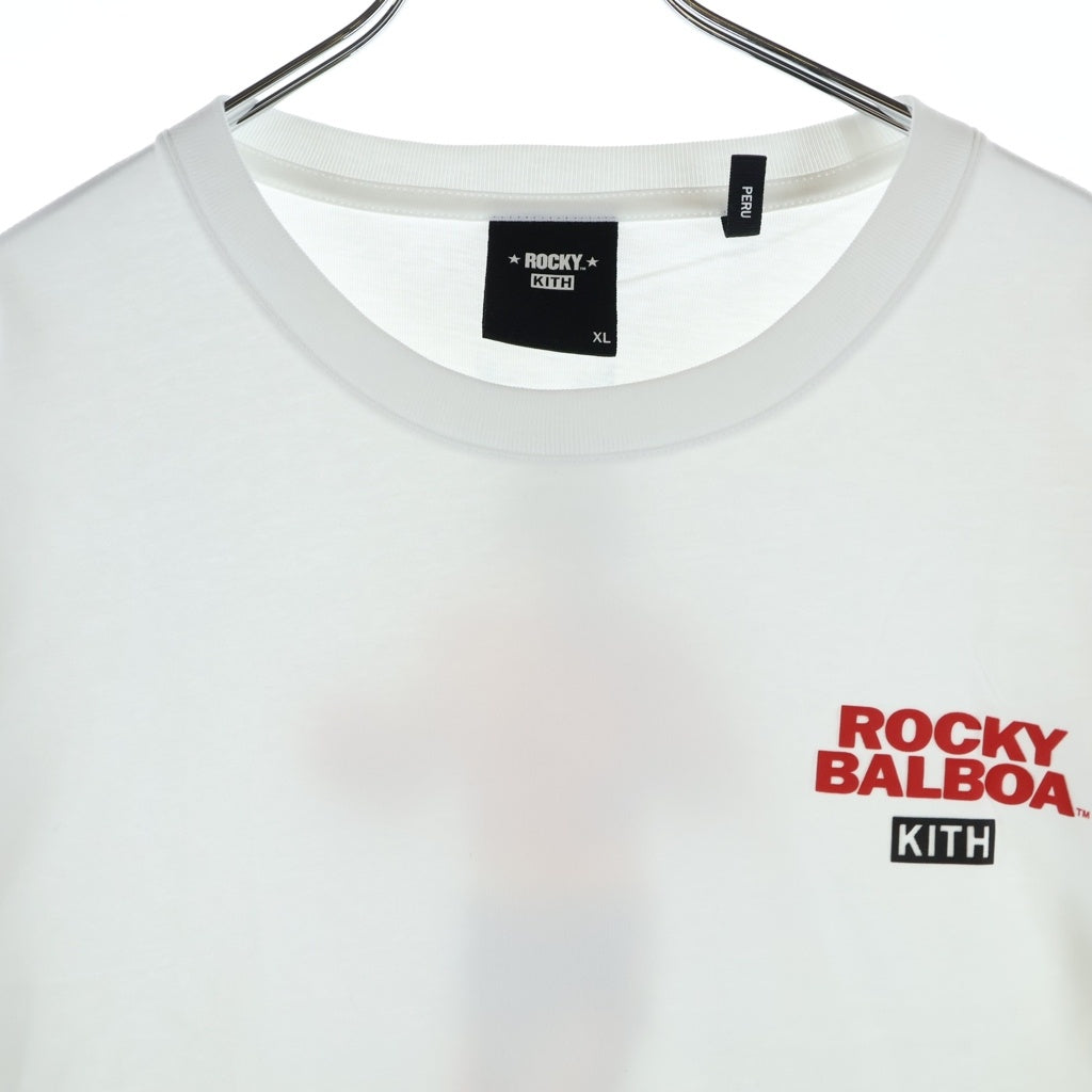KITH(キス) ×ROCKY ロッキー ラバープリントデザイン クルーネック カットソー 長袖Tシャツ ホワイト KH030158