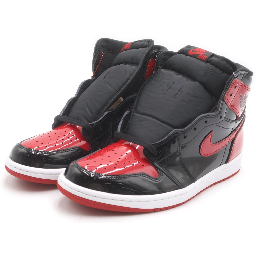 NIKE(ナイキ) AIR JORDAN 1 RETRO HIGH OG BRED PATENT エアジョーダン1 レトロ ブレッド パテント ハイカットスニーカー レッド/ブラック US10.5/28.5cm 555088-063
