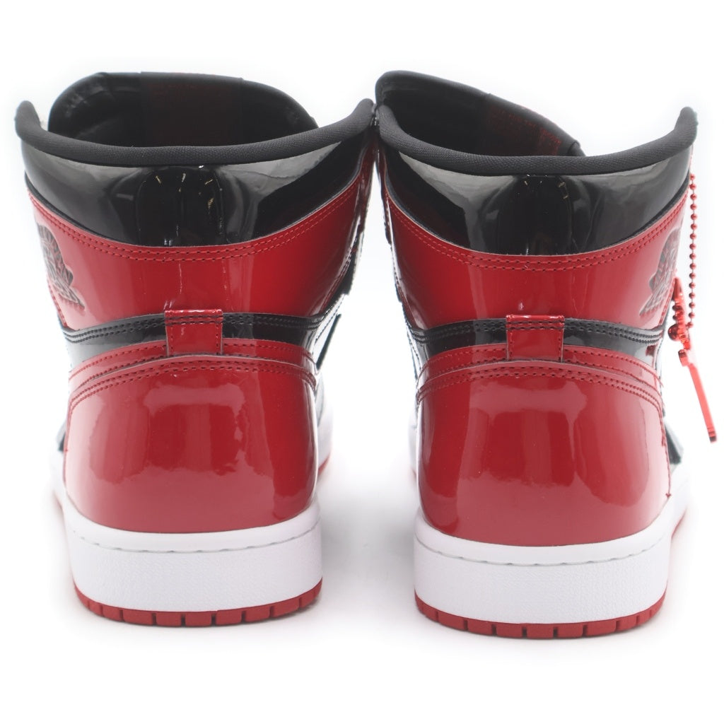 NIKE(ナイキ) AIR JORDAN 1 RETRO HIGH OG BRED PATENT エアジョーダン1 レトロ ブレッド パテント ハイカットスニーカー レッド/ブラック US10.5/28.5cm 555088-063