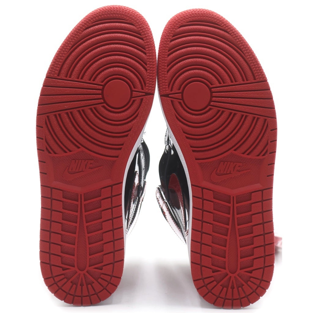 NIKE(ナイキ) AIR JORDAN 1 RETRO HIGH OG BRED PATENT エアジョーダン1 レトロ ブレッド パテント ハイカットスニーカー レッド/ブラック US10.5/28.5cm 555088-063