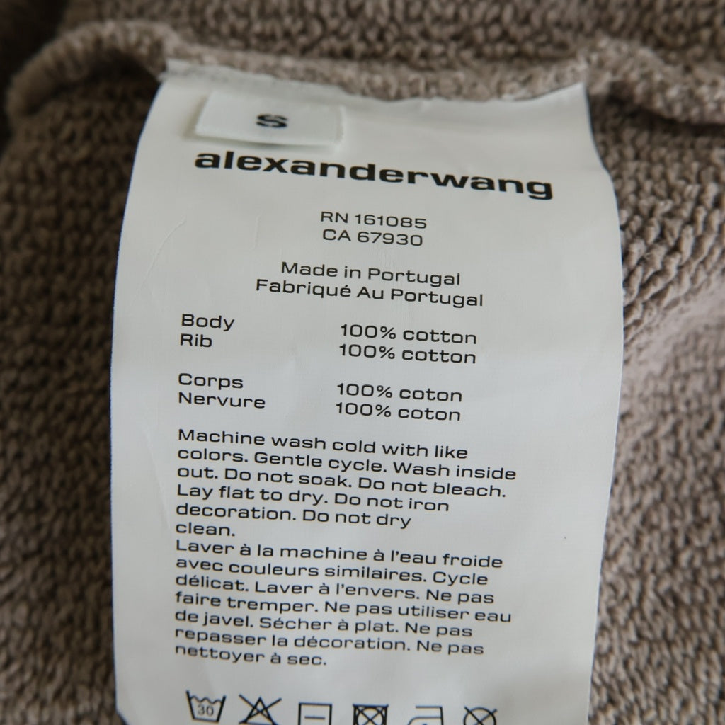 ALEXANDER WANG(アレキサンダーワン) メタルロゴ クルーネックトレーナー スウェット ベージュ 4CC4241513