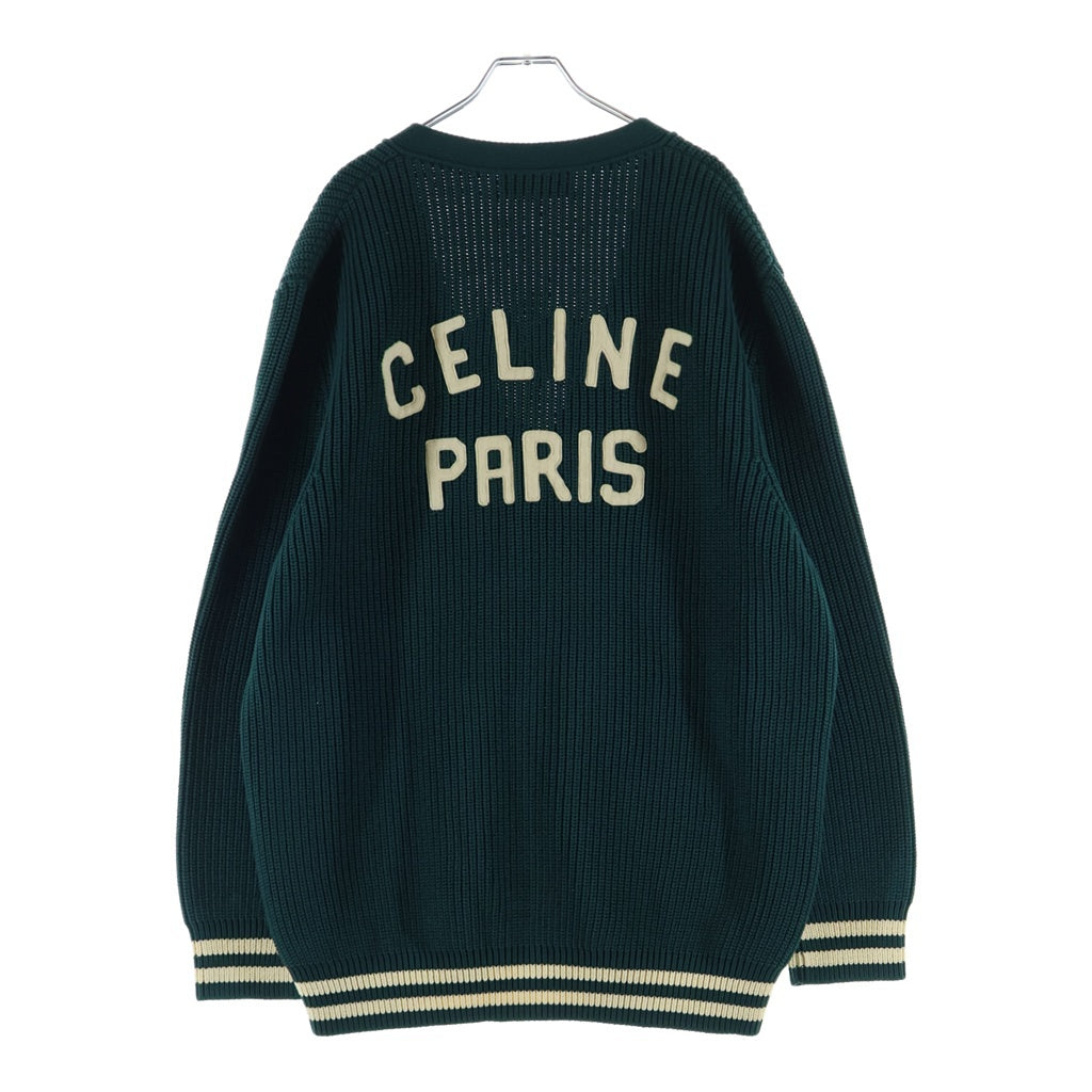 CELINE(セリーヌ) College Cotton Cardigan Forest カレッジ コットン カーディガン フォレスト グリーン 2AD70192W.31FE