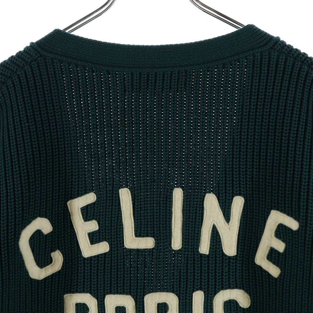 CELINE(セリーヌ) College Cotton Cardigan Forest カレッジ コットン カーディガン フォレスト グリーン 2AD70192W.31FE