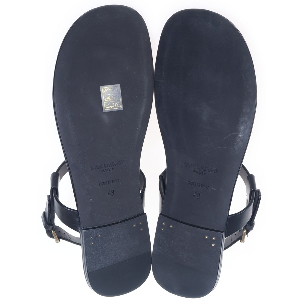 SAINT LAURENT PARIS(サンローランパリ) Cassandra Flat Sandals カサンドラ フラットサンダル ブラック 659817AAGKK1000