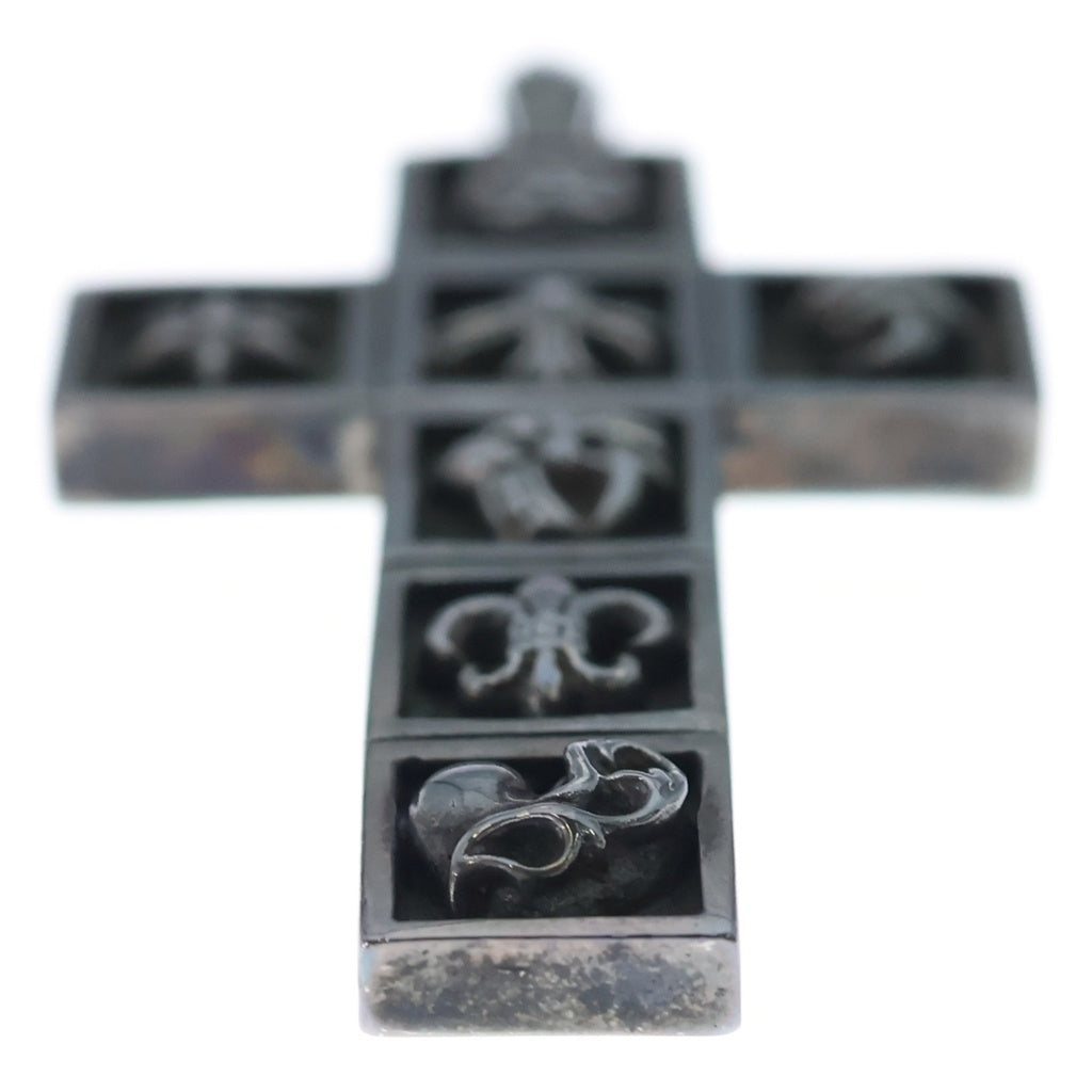 CHROME HEARTS(クロムハーツ) FRMD CRS マルチフレームドクロス ペンダント シルバーネックレストップ