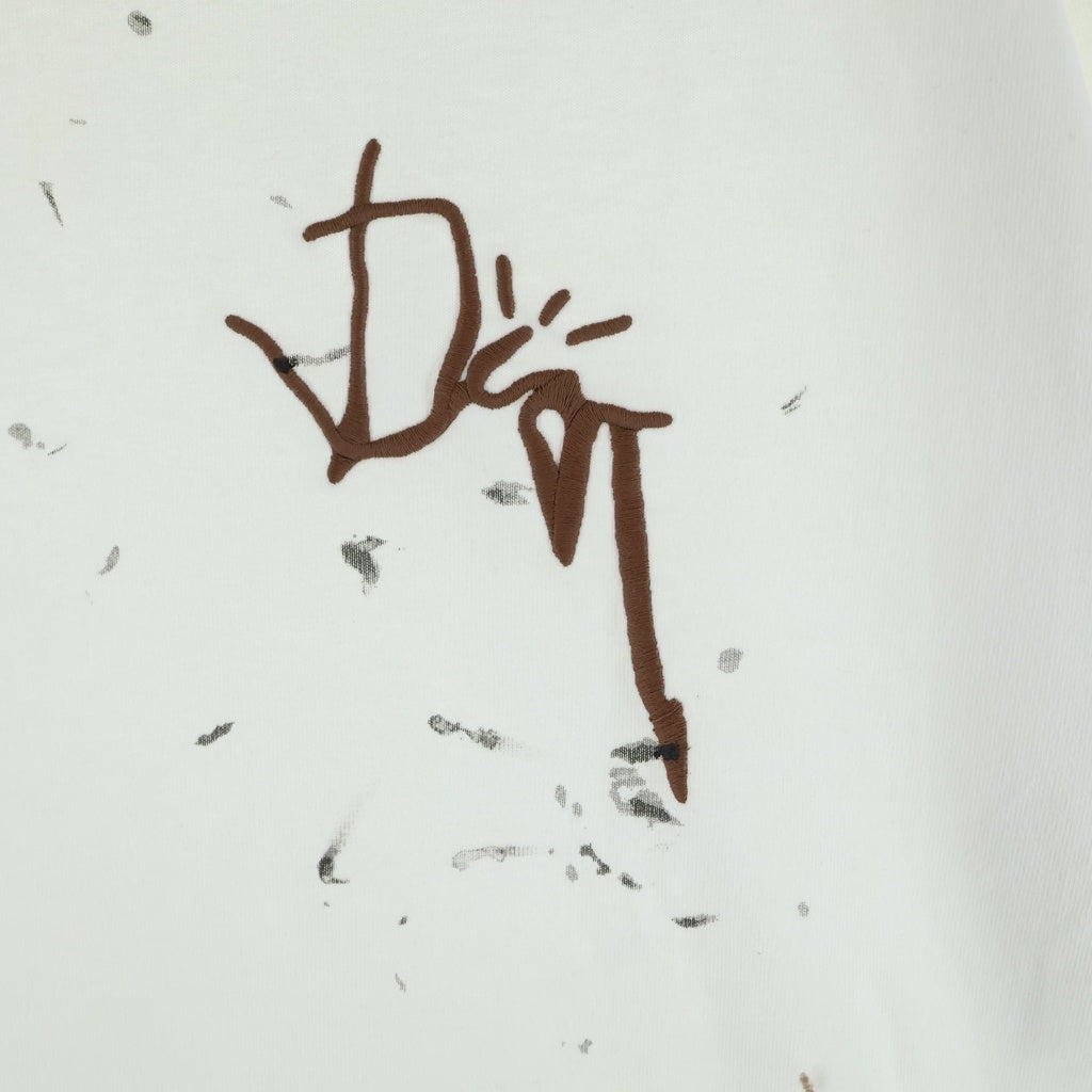 DIOR(ディオール) 22AW×Travis Scott Cactus Jack トラビススコット カクタスジャック 刺繍デザイン 半袖Tシャツ カットソー ホワイト 283J685B0554