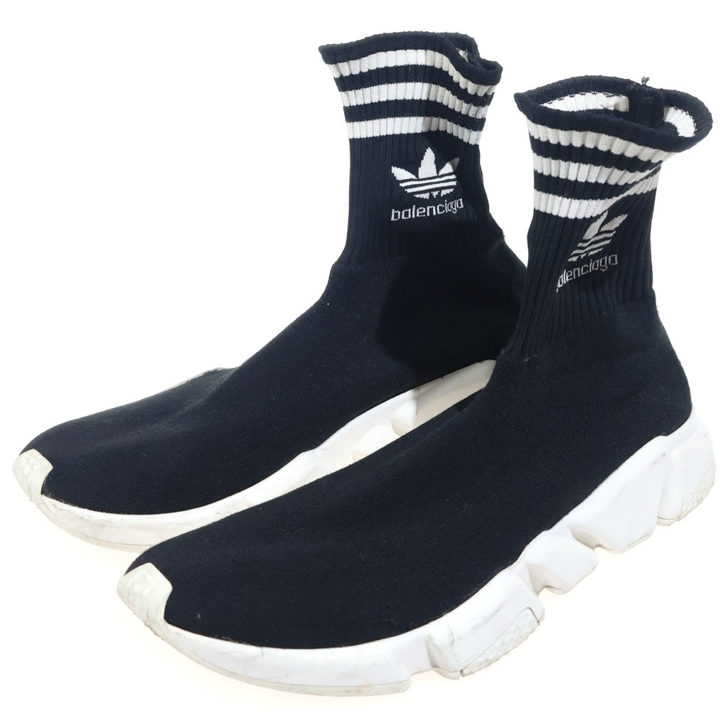 BALENCIAGA(バレンシアガ) 23SS ×ADIDAS speed trainers knitted sock sneakersアディダス スピードトレイナーニットスニーカー US10/28.5cm ブラック
