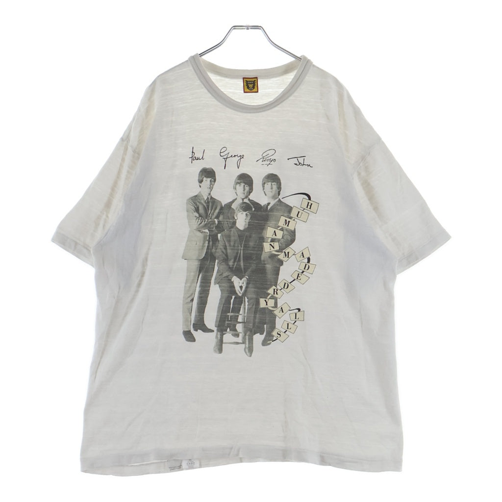 HUMAN MADE(ヒューマンメイド) ×THE BEATLES ビートルズ フォトデザイン クルーネック カットソー 半袖Tシャツ ホワイト