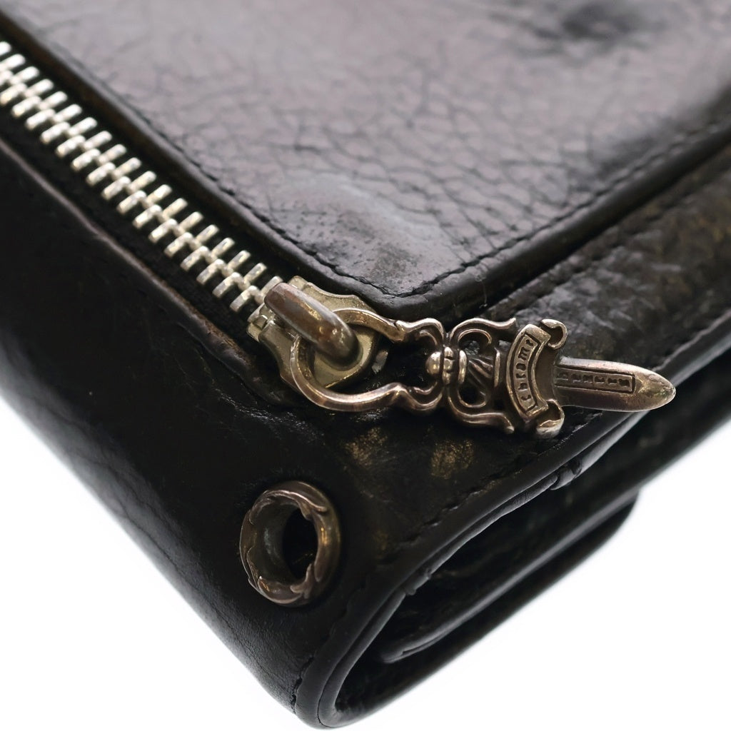 CHROME HEARTS(クロムハーツ) WAVE ウェーブ レザーウォレット 財布 ブラック