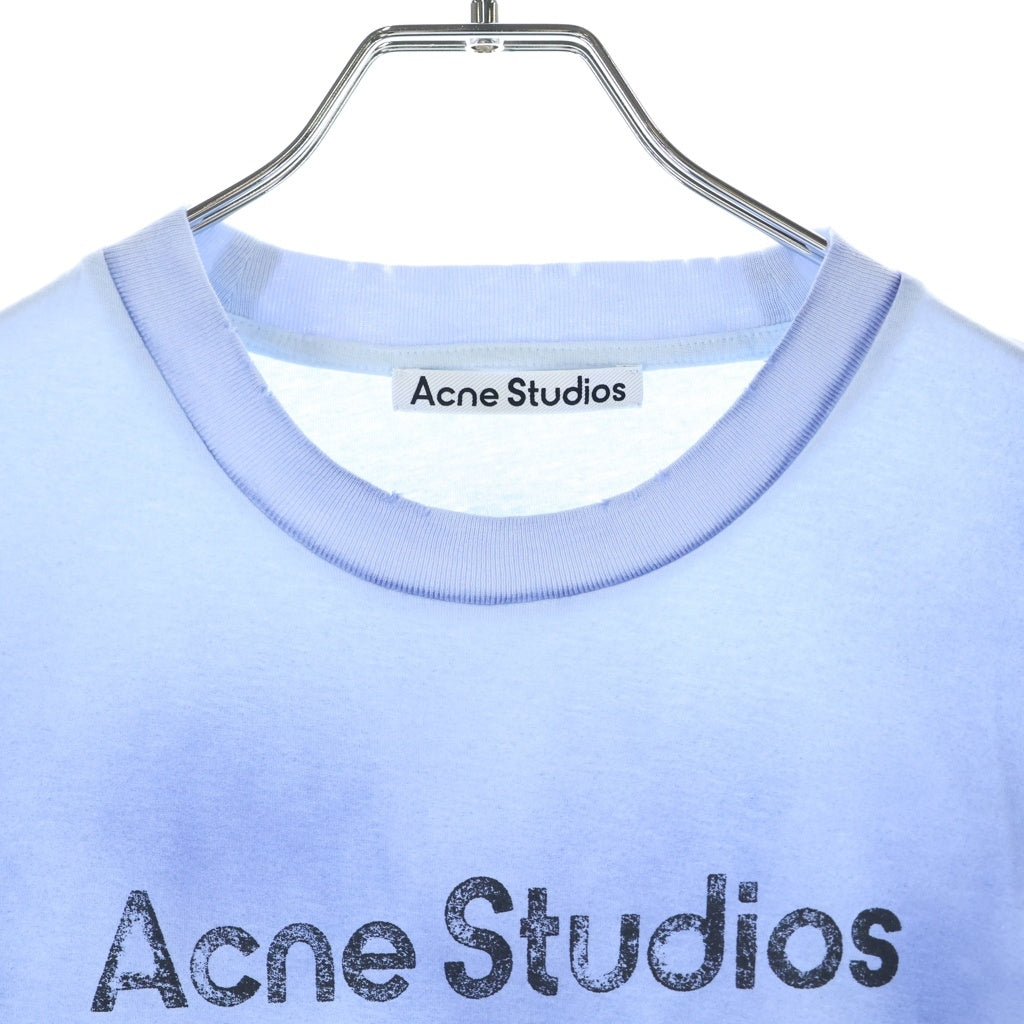 Acne Studios(アクネ ストゥディオズ) 1996 フロントロゴプリント 半袖Tシャツ カットソー ブルー FN-UX-TSHI000013